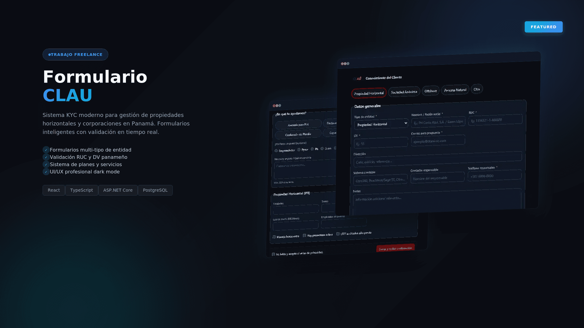 Formulario CLAU - Trabajo Freelance